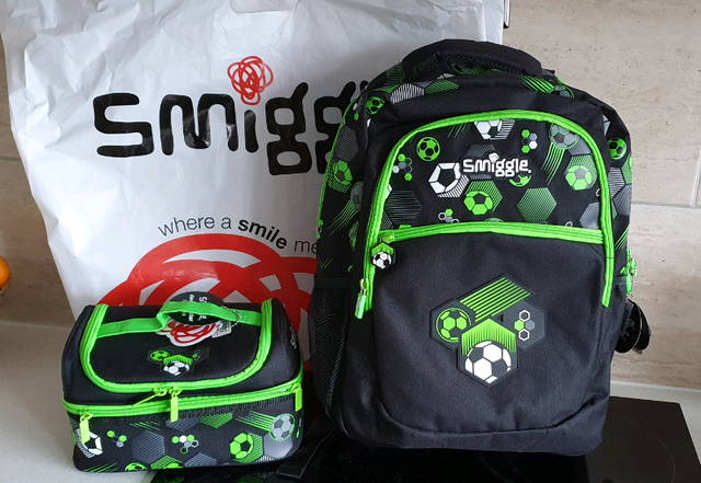 smiggle backpack football